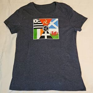 Celtic Symbol & Flag Graphic Tee - Women's Size S